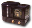 Zenith Radio model 4K515, stack of pancakes brown bakelite, 1941