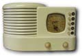 Zenith Radio model 6D312, white finish bakelite, pushbuttons,1940